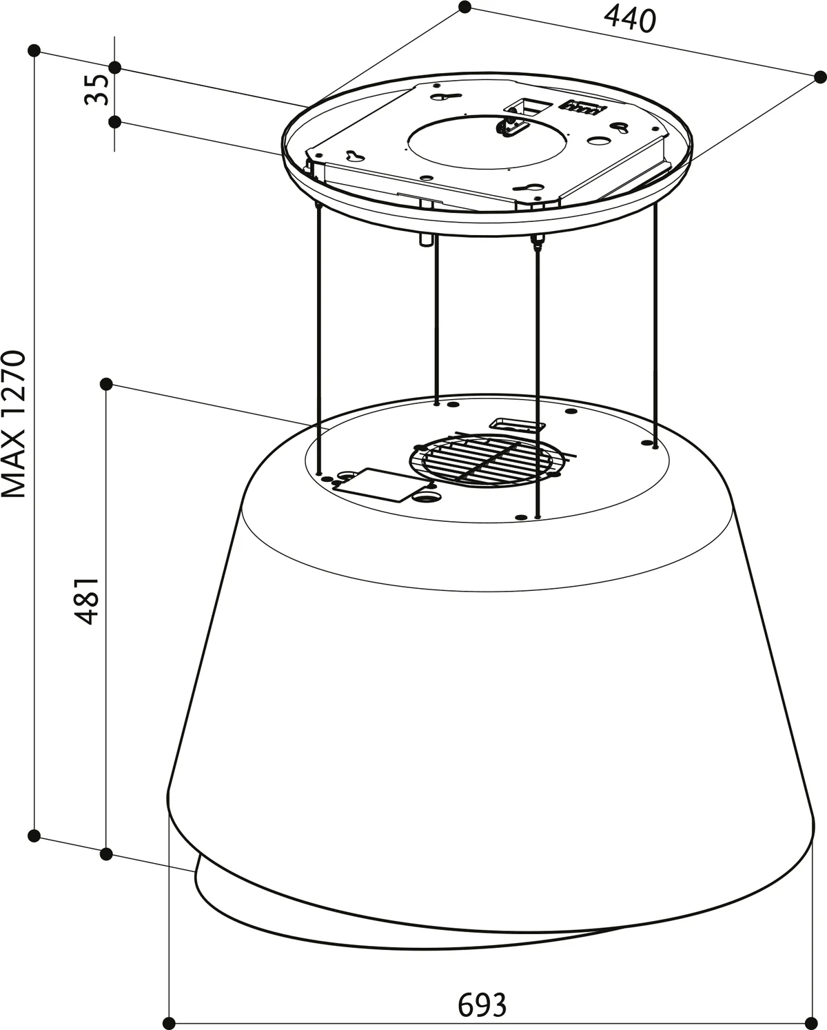 CAMPANA BELLE PLUS – REF: 345.0541.068 - Imagen 3